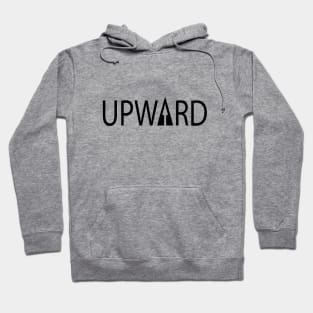 Upward typographic logo design Hoodie